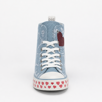 Krüger Madl Women’s High-Top Denim Trachten Sneaker EU Size: 42